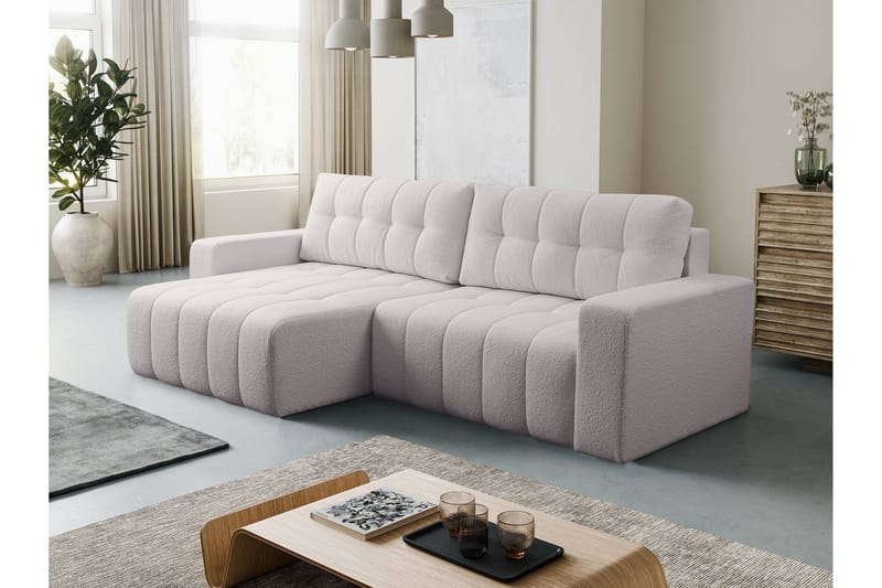 Doryn Bäddsoffa med Divan 3-sits - Grå - Möbler - Soffa - Bäddsoffa - Bäddsoffa divan