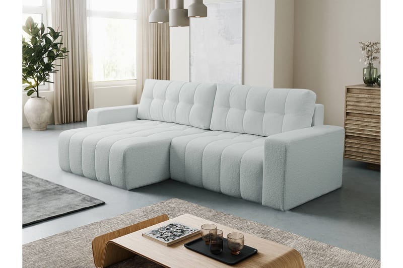 Doryn Bäddsoffa med Divan 3-sits - Grå - Möbler - Soffa - Bäddsoffa - Bäddsoffa divan