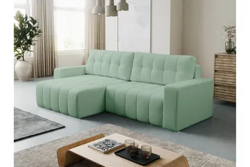 Doryn Bäddsoffa med Divan 3-sits - Grön - Möbler - Soffa - Bäddsoffa - Bäddsoffa divan