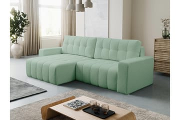 Doryn Bäddsoffa med Divan 3-sits - Grön - Möbler - Soffa - Bäddsoffa - Bäddsoffa divan