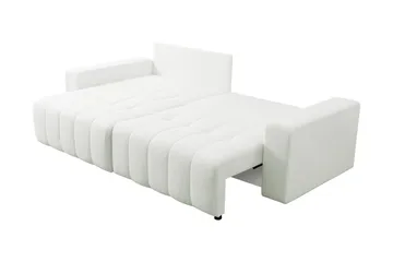 Doryn Bäddsoffa med Divan 3-sits - Vit - Möbler - Soffa - Bäddsoffa - Bäddsoffa divan