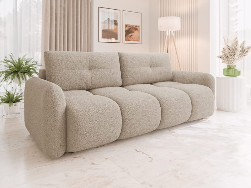 Durven Bäddsoffa 3-sits - Beige - Möbler - Soffa - Bäddsoffa - 3 sits bäddsoffa