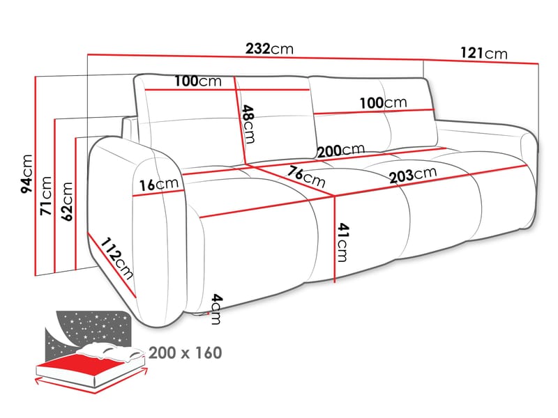 Durven Bäddsoffa 3-sits - Beige - Möbler - Soffa - Bäddsoffa - 3 sits bäddsoffa