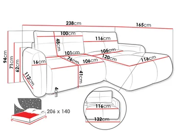 Durven Bäddsoffa 3-sits - Brun - Möbler - Soffa - Bäddsoffa - Bäddsoffa divan