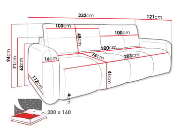 Durven Bäddsoffa 3-sits - Brun - Möbler - Soffa - Bäddsoffa - 3 sits bäddsoffa