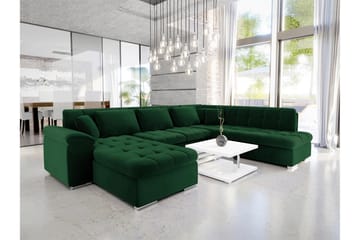 Dynir Bäddsoffa m. Divan och Schäslong 4-sits - Grön - Möbler - Soffa - Bäddsoffa - Bäddsoffa divan