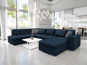 Dynir Bäddsoffa med Divan och Schäslong 5-sits - Blå - Möbler - Soffa - Bäddsoffa - Bäddsoffa divan