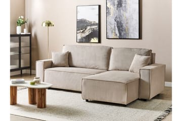 Dyshawn Hörnbäddsoffa 2-sits - Beige/Svart - Möbler - Soffa - Bäddsoffa - Bäddsoffa divan