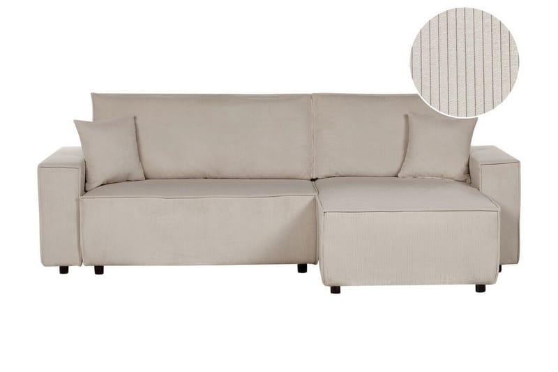Dyshawn Hörnbäddsoffa 2-sits - Beige/Svart - Möbler - Soffa - Bäddsoffa - Bäddsoffa divan
