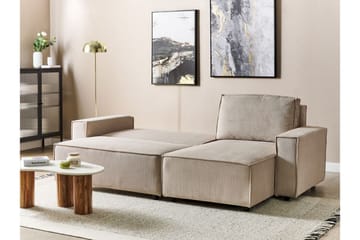 Dyshawn Hörnbäddsoffa 2-sits - Beige/Svart - Möbler - Soffa - Bäddsoffa - Bäddsoffa divan