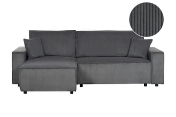 Dyshawn Hörnbäddsoffa 2-sits - Grå/Svart - Möbler - Soffa - Bäddsoffa - Hörnbäddsoffa