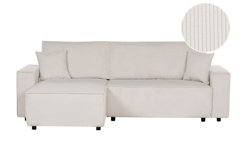 Dyshawn Hörnbäddsoffa 2-sits - Vit/Svart - Möbler - Soffa - Bäddsoffa - Bäddsoffa divan