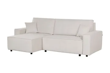 Dyshawn Hörnbäddsoffa 2-sits - Vit/Svart - Möbler - Soffa - Bäddsoffa - Bäddsoffa divan