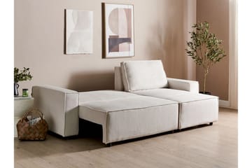 Dyshawn Hörnbäddsoffa 2-sits - Vit/Svart - Möbler - Soffa - Bäddsoffa - Bäddsoffa divan