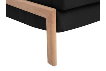 Edland 2-sits Rektangulär Bäddsoffa Fällbar 152 cm i Tyg med Träben - Svart - Möbler - Soffa - Bäddsoffa - Futon - Futon soffa