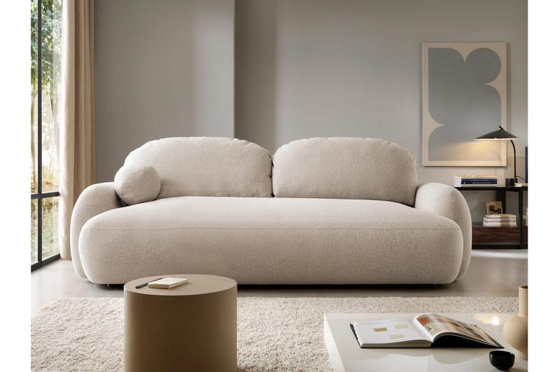 Efrem Bäddsoffa 3-sits - Beige - Möbler - Soffa - Bäddsoffa - 3 sits bäddsoffa
