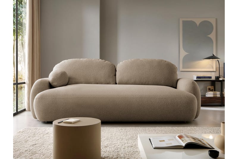 Efrem Bäddsoffa 3-sits - Brun - Möbler - Soffa - Bäddsoffa - 3 sits bäddsoffa