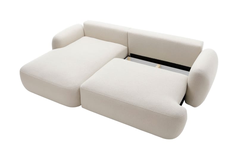 Efrem Bäddsoffa med Divan 3-sits i Bouclé - Beige - Möbler - Soffa - Bäddsoffa - Bäddsoffa divan