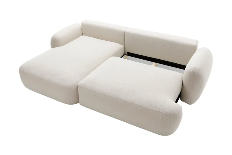 Efrem Bäddsoffa med Divan 3-sits i Bouclé - Brun - Möbler - Soffa - Bäddsoffa - Bäddsoffa divan