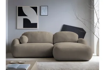 Efrem Bäddsoffa med Divan 3-sits i Bouclé - Brun - Möbler - Soffa - Bäddsoffa - Bäddsoffa divan