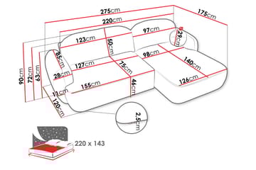 Efrem Bäddsoffa med Divan 3-sits i Bouclé - Brun - Möbler - Soffa - Bäddsoffa - Bäddsoffa divan