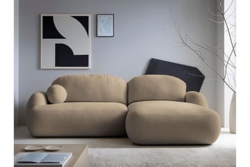 Efrem Bäddsoffa med Divan 3-sits i Bouclé - Brun - Möbler - Soffa - Bäddsoffa - Bäddsoffa divan