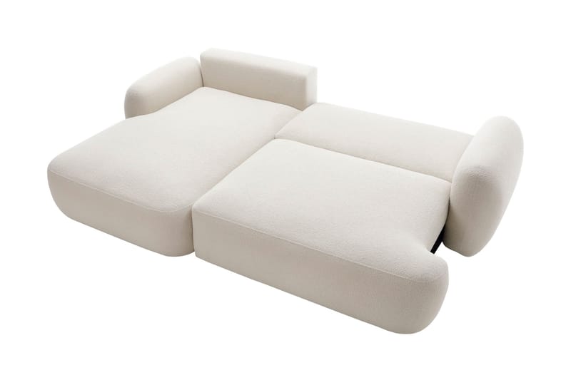 Efrem Bäddsoffa med Divan 3-sits i Bouclé - Ljusgrå - Möbler - Soffa - Bäddsoffa - Bäddsoffa divan