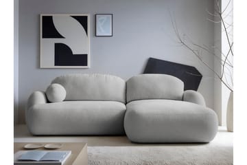 Efrem Bäddsoffa med Divan 3-sits i Bouclé - Ljusgrå - Möbler - Soffa - Bäddsoffa - Bäddsoffa divan