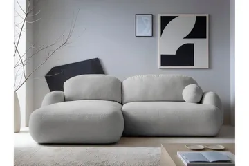 Efrem Bäddsoffa med Divan 3-sits i Bouclé - Ljusgrå - Möbler - Soffa - Bäddsoffa - Bäddsoffa divan