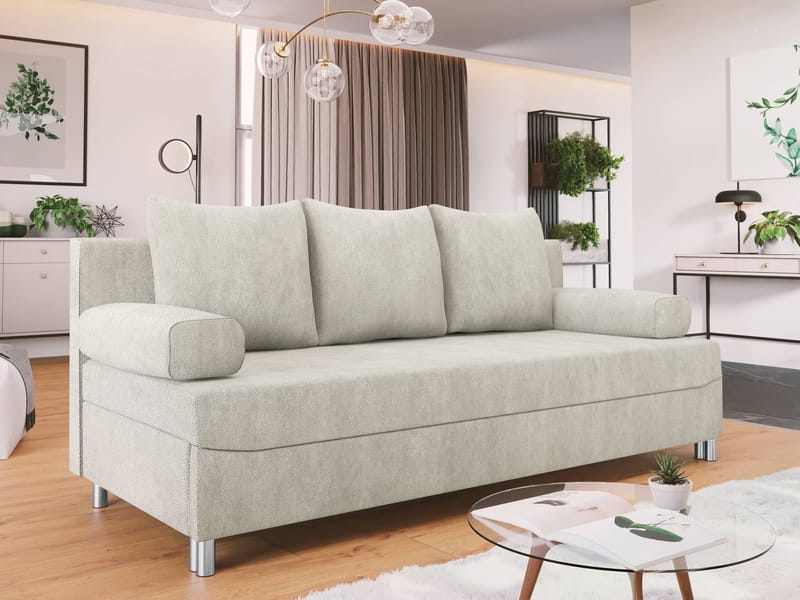 Eifion 3-sits Bäddsoffa - ljusbeige - Möbler - Soffa - Bäddsoffa - 3 sits bäddsoffa