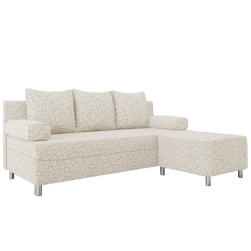 Eifion 3-sits Bäddsoffa med divan Högervänd, ljusbeige