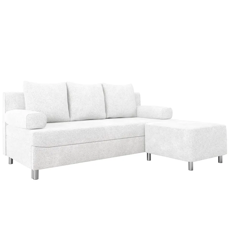 Eifion 3-sits Bäddsoffa med divan Högervänd, vit