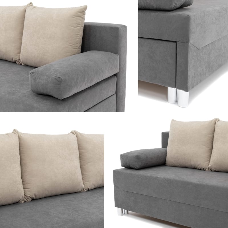 Eifion 3-sits Bäddsoffa med förvaring - Möbler - Soffa - Bäddsoffa - Bäddsoffa längsbäddad