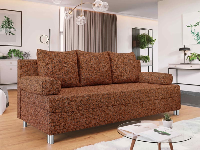 Eifion 3-sits Bäddsoffa - rostorange - Möbler - Soffa - Bäddsoffa - 3 sits bäddsoffa