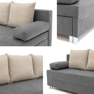 Eifion 3-sits Bäddsoffa - svart - Möbler - Soffa - Bäddsoffa - 3 sits bäddsoffa