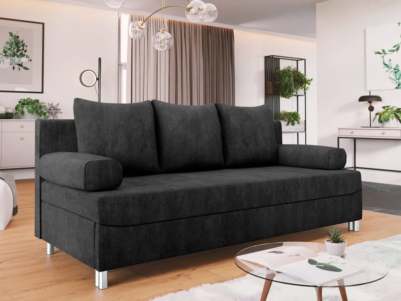 Eifion 3-sits Bäddsoffa - svart - Möbler - Soffa - Bäddsoffa - 3 sits bäddsoffa