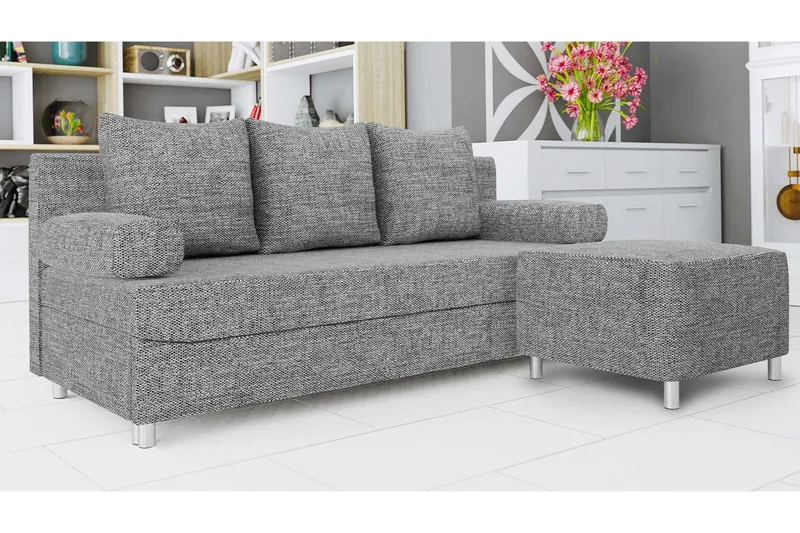 Eifion Bäddsoffa 3-sits - Grå - Möbler - Soffa - Bäddsoffa - 3 sits bäddsoffa