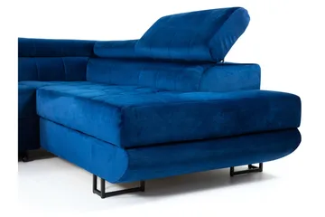 Elkind Hörnsoffa - Mörkblå - Möbler - Soffa - Bäddsoffa - Bäddsoffa längsbäddad