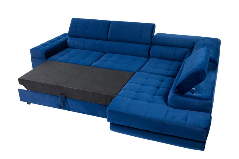 Elkind Hörnsoffa - Mörkblå - Möbler - Soffa - Bäddsoffa - Bäddsoffa längsbäddad