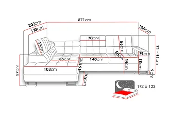Elkind Hörnsoffa - Mörkgrön - Möbler - Soffa - Bäddsoffa - Bäddsoffa längsbäddad