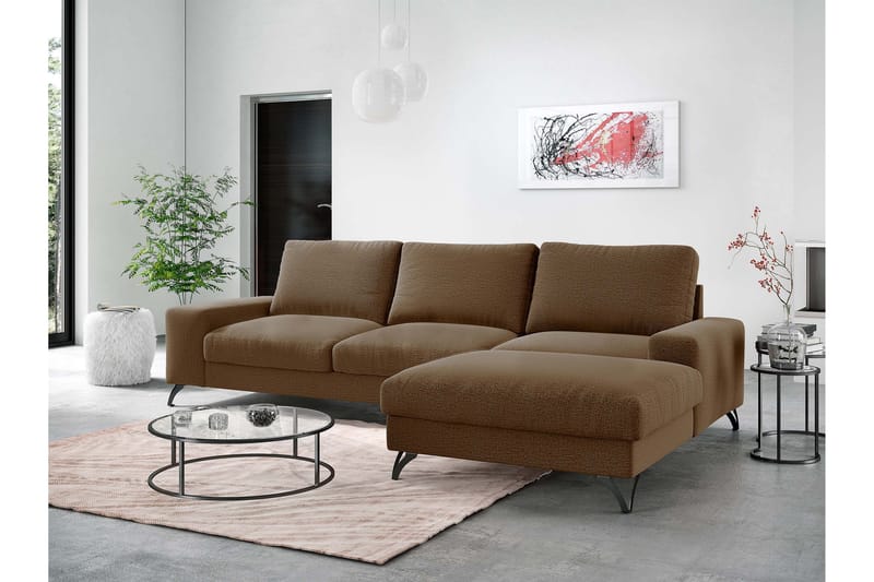 Emet Bäddsoffa med Divan 3-sits - Beige - Möbler - Soffa - Bäddsoffa - Bäddsoffa längsbäddad
