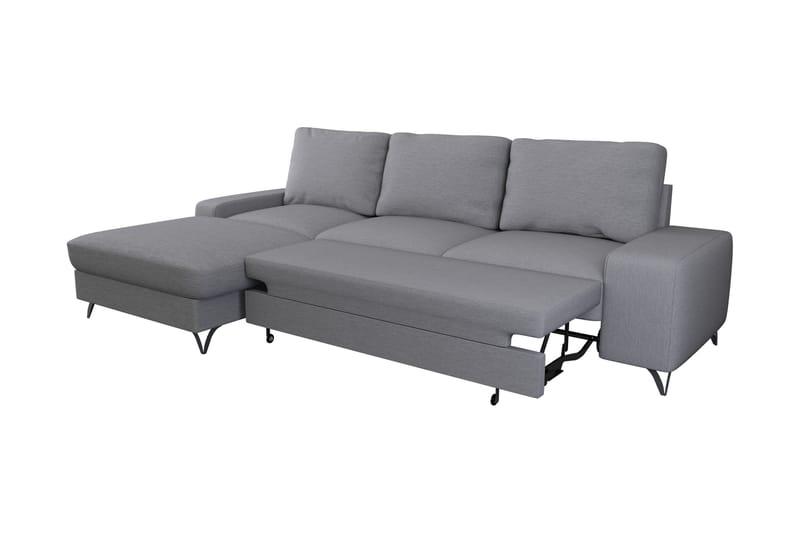 Emet Bäddsoffa med Divan 3-sits - Vit - Möbler - Soffa - Bäddsoffa - Bäddsoffa längsbäddad