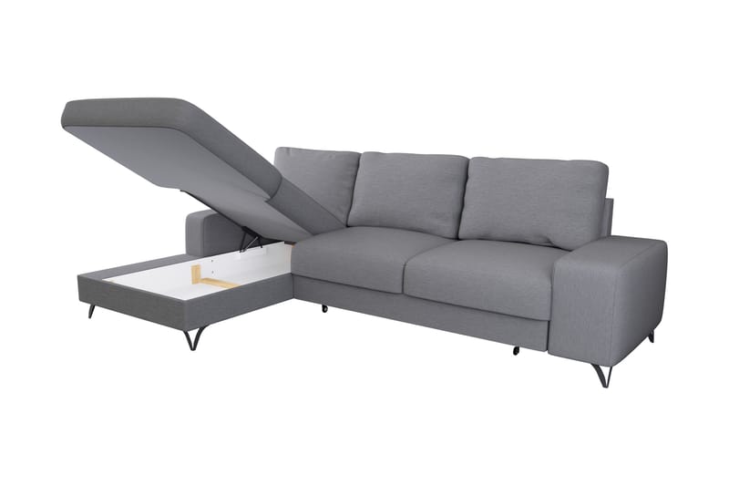 Emet Bäddsoffa med Divan 3-sits - Vit - Möbler - Soffa - Bäddsoffa - Bäddsoffa längsbäddad