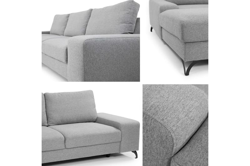 Emet Bäddsoffa med Divan 3-sits - Vit - Möbler - Soffa - Bäddsoffa - Bäddsoffa längsbäddad