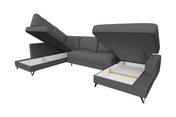 Emet Bäddsoffa med Divan och Schäslong 5-sits - Beige - Möbler - Soffa - Bäddsoffa - Bäddsoffa längsbäddad