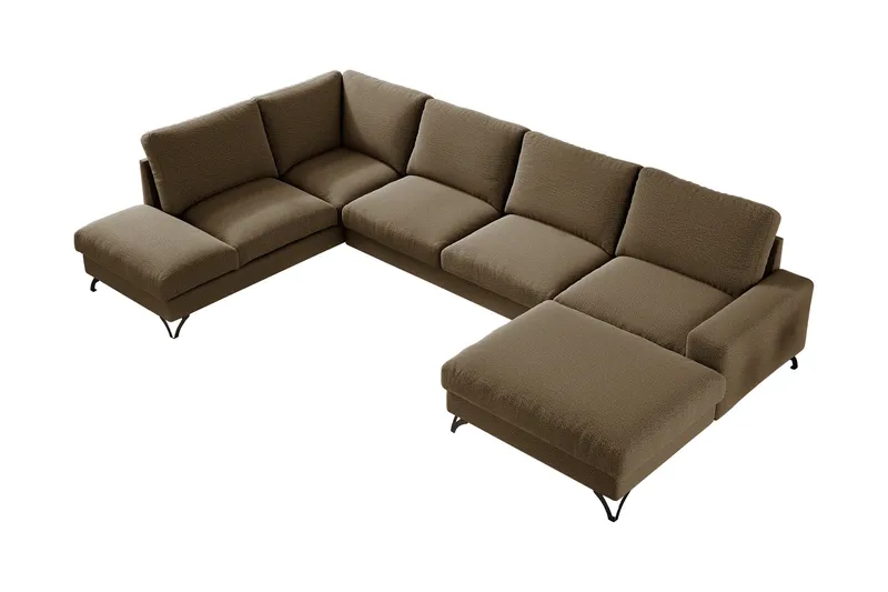 Emet Bäddsoffa med Divan och Schäslong 5-sits, Beige