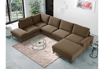 Emet Bäddsoffa med Divan och Schäslong 5-sits - Beige - Möbler - Soffa - Bäddsoffa - Bäddsoffa längsbäddad