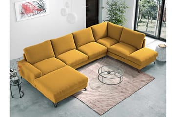 Emet Bäddsoffa med Divan och Schäslong 5-sits - Gul - Möbler - Soffa - Bäddsoffa - Bäddsoffa längsbäddad