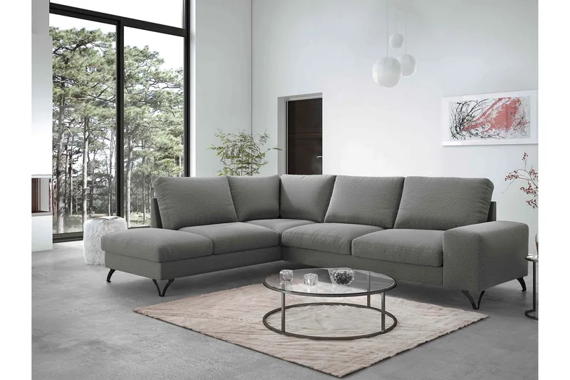 Emet Bäddsoffa med Schäslong 4-sits - Gul - Möbler - Soffa - Bäddsoffa - Bäddsoffa längsbäddad