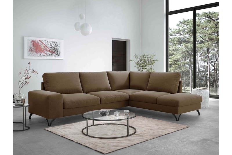 Emet Bäddsoffa med Schäslong 4-sits - Gul - Möbler - Soffa - Bäddsoffa - Bäddsoffa längsbäddad